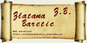 Zlatana Baretić vizit kartica